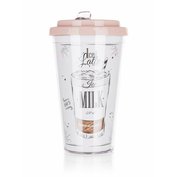 BANQUET Hrnček cestovný dvojstenný COFFEE 500 ml, Iced latte