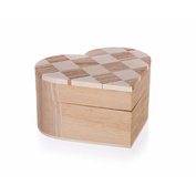 HOME DECOR Krabička drevená CHESS 10,7 x 10 x 6 cm, srdce