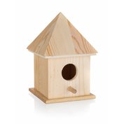 HOME DECOR Vtáčia búdka drevená 10,4 x 10,4 x 15,5 cm